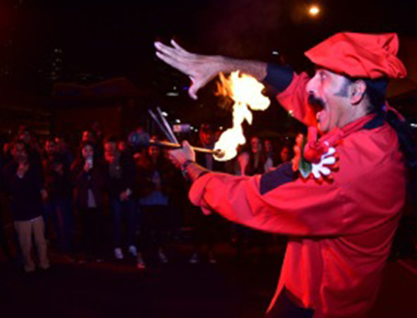 Flambe, juggler in Melbourne