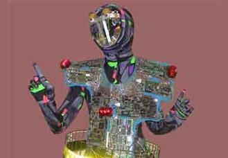 Aloyd The Robot, stilt walker in Melbourne