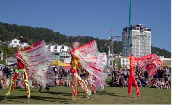 Butterflies on Stilts, stilt walker in Melbourne