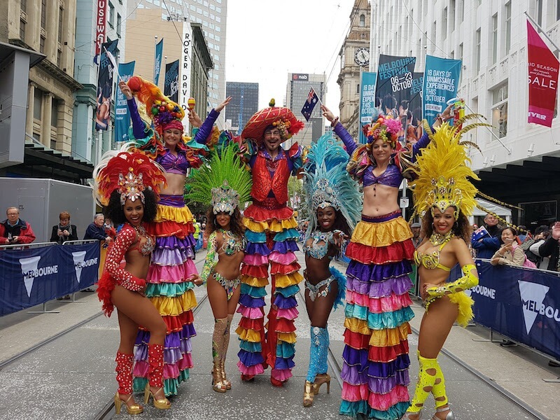 Cha Chas, stilt walker in Melbourne
