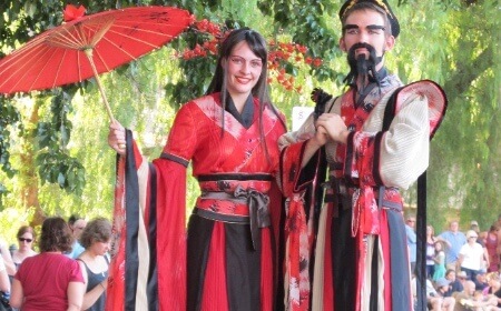 Chinese Costume Stilts, stilt walker in Melbourne
