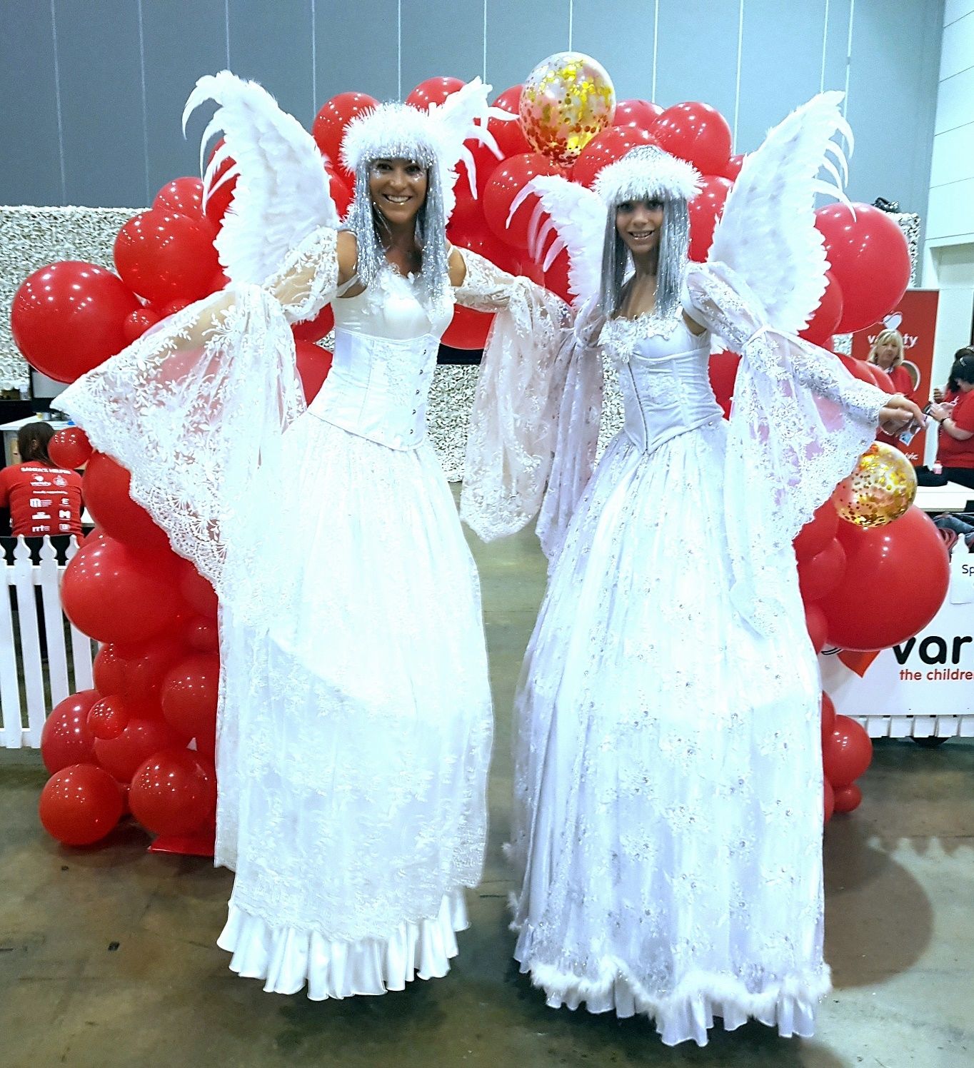 Ethereal LED Angel, stilt walker in Melbourne