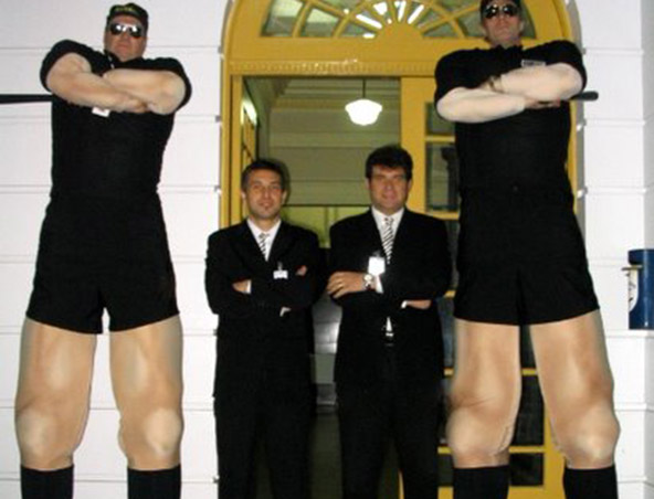 Giant Security, stilt walker in Melbourne