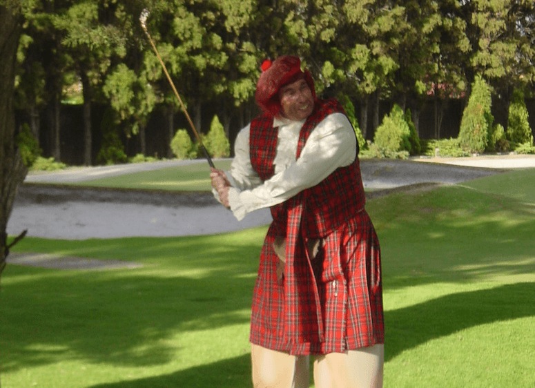 Golf Character, stilt walker in Melbourne