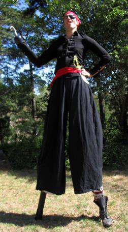 Pirate Bubble Sword, stilt walker in Melbourne
