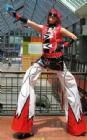 Red Electra, stilt walker in Melbourne, photo 2