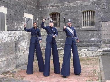 The Stilt Police, stilt walker in Melbourne