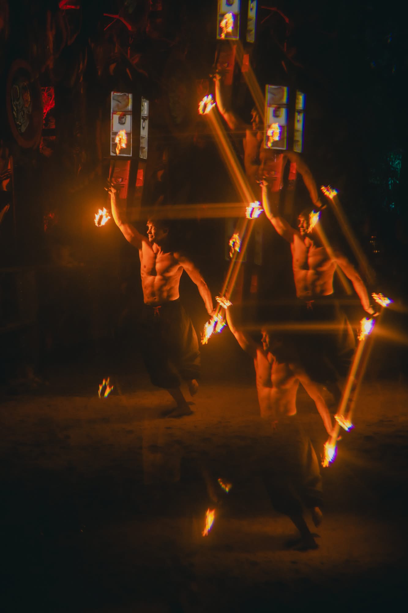 Kindle Arts, fire performer in Nelson Bay