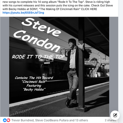 Steve Condon, singer-songwriter in Newcastle