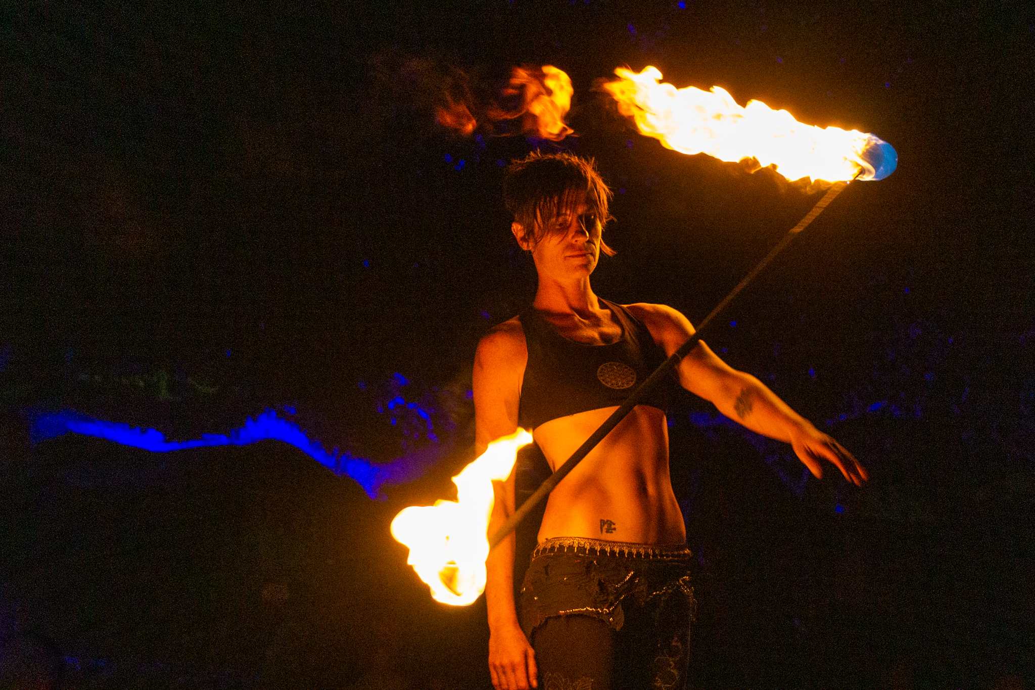 Marnie Lane, fire performer in Newcastle