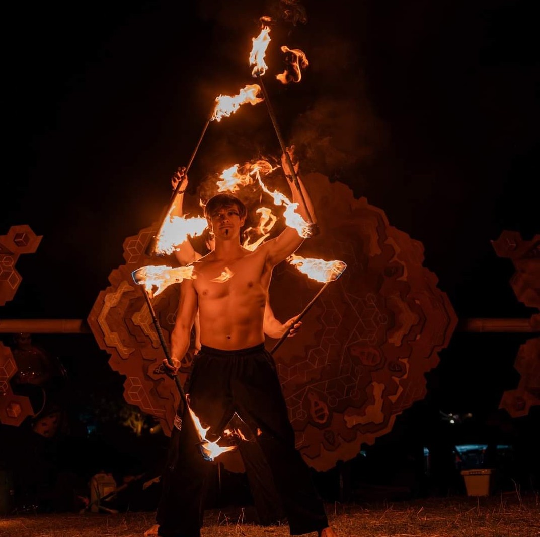 Motion Arcana, fire performer in Newcastle