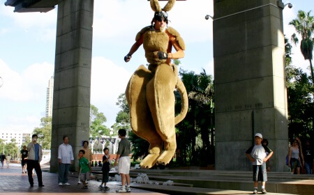 Rood, stilt walker in NSW