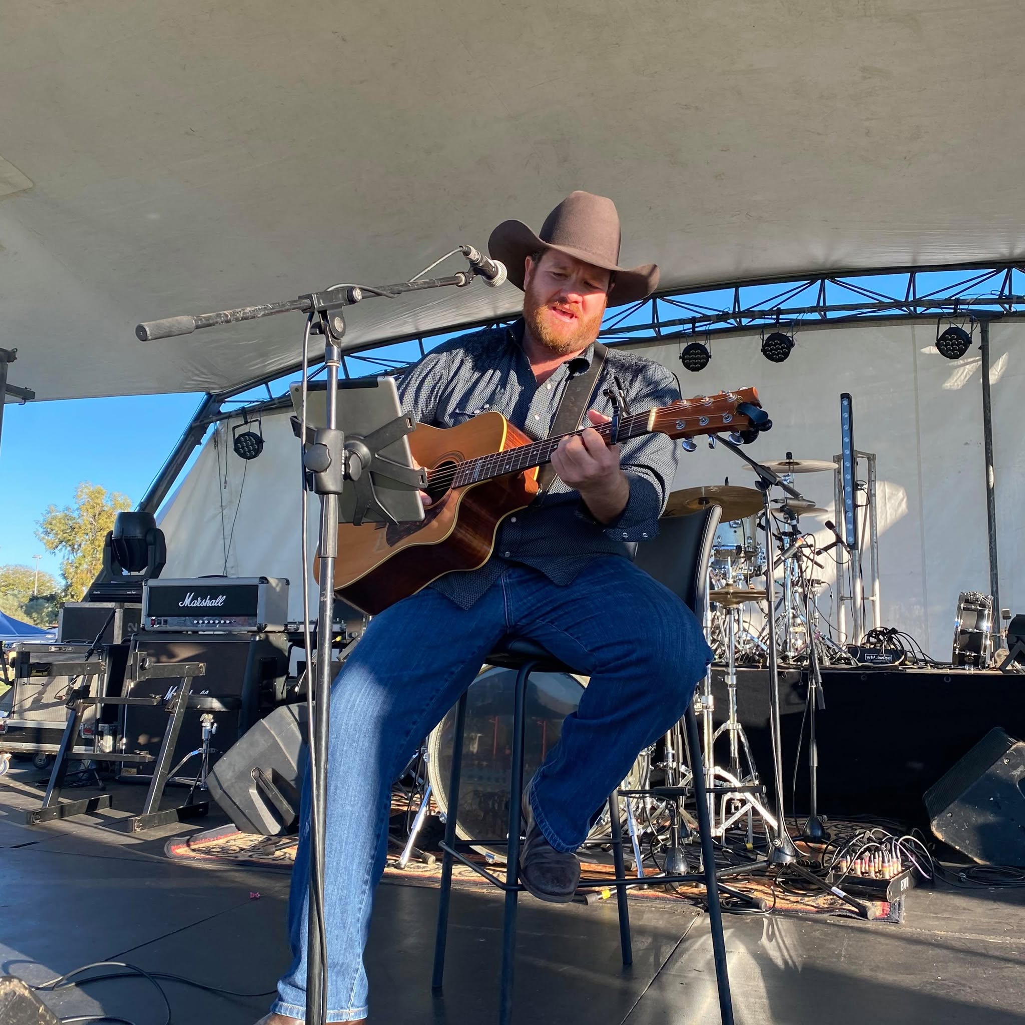Corey Colum, singer-songwriter in Onslow