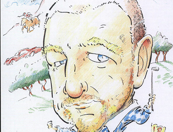 Mick Devine, caricaturist in Perth