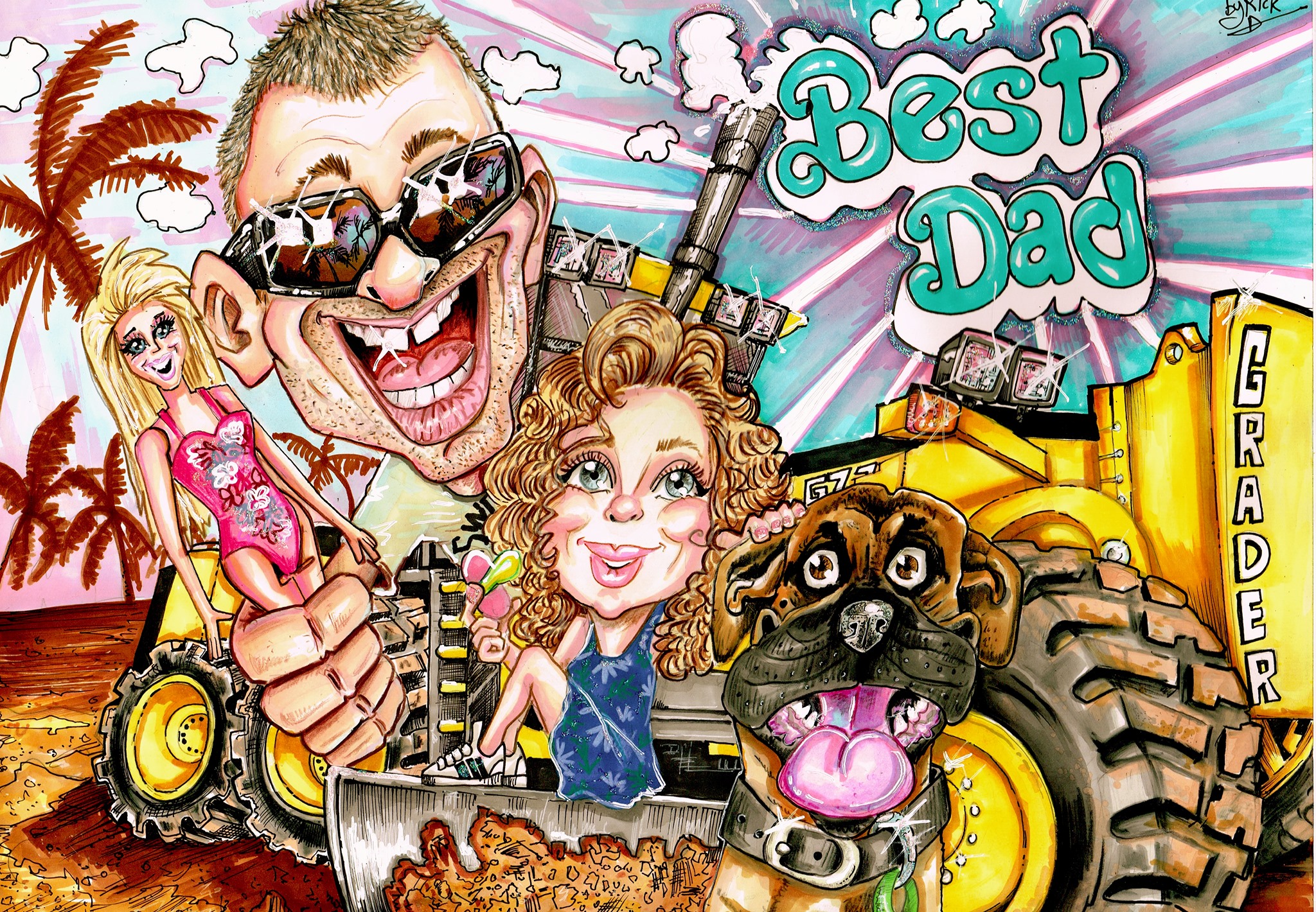 Rick Adams, caricaturist in Perth, photo 2