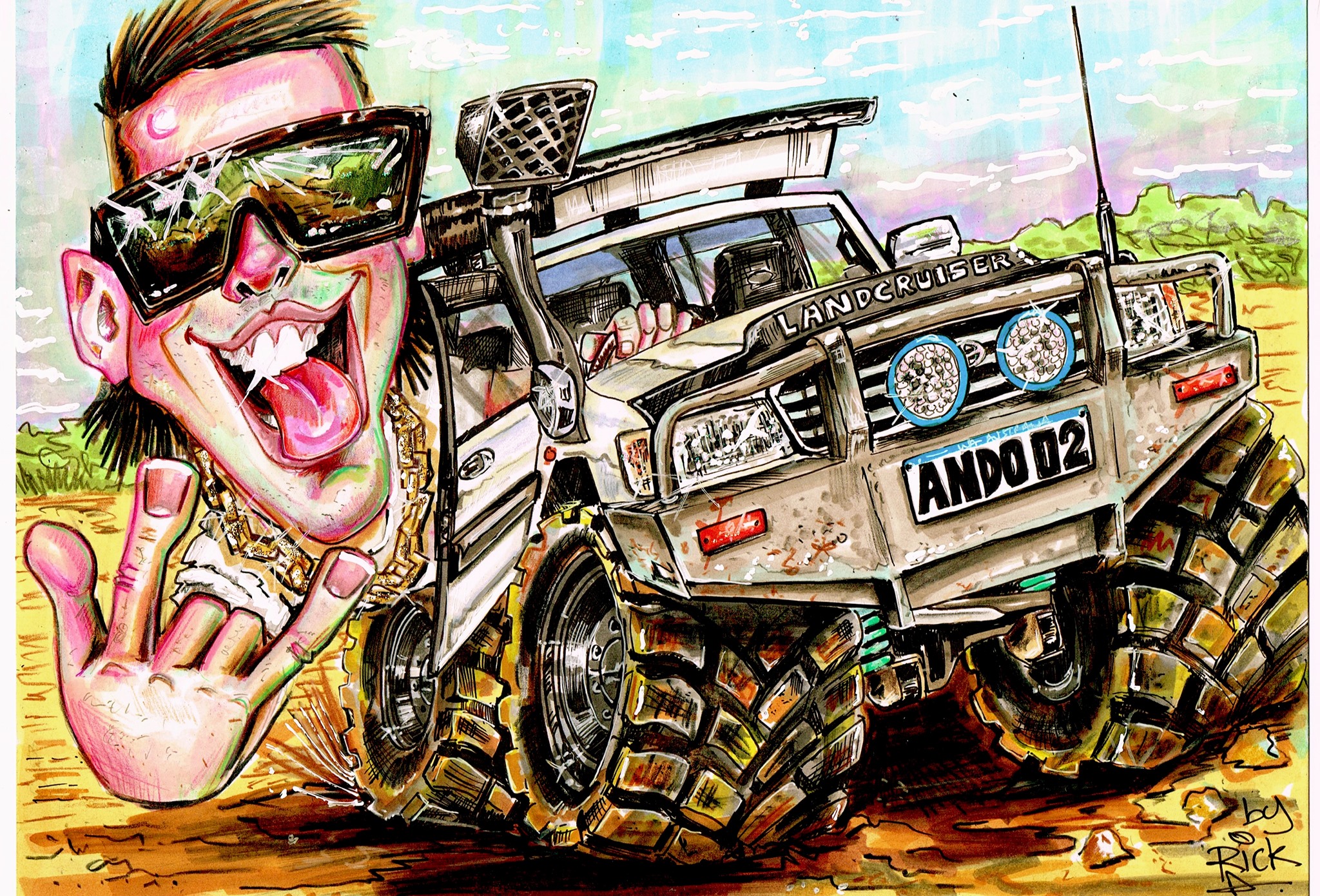 Rick Adams, caricaturist in Perth, photo 3