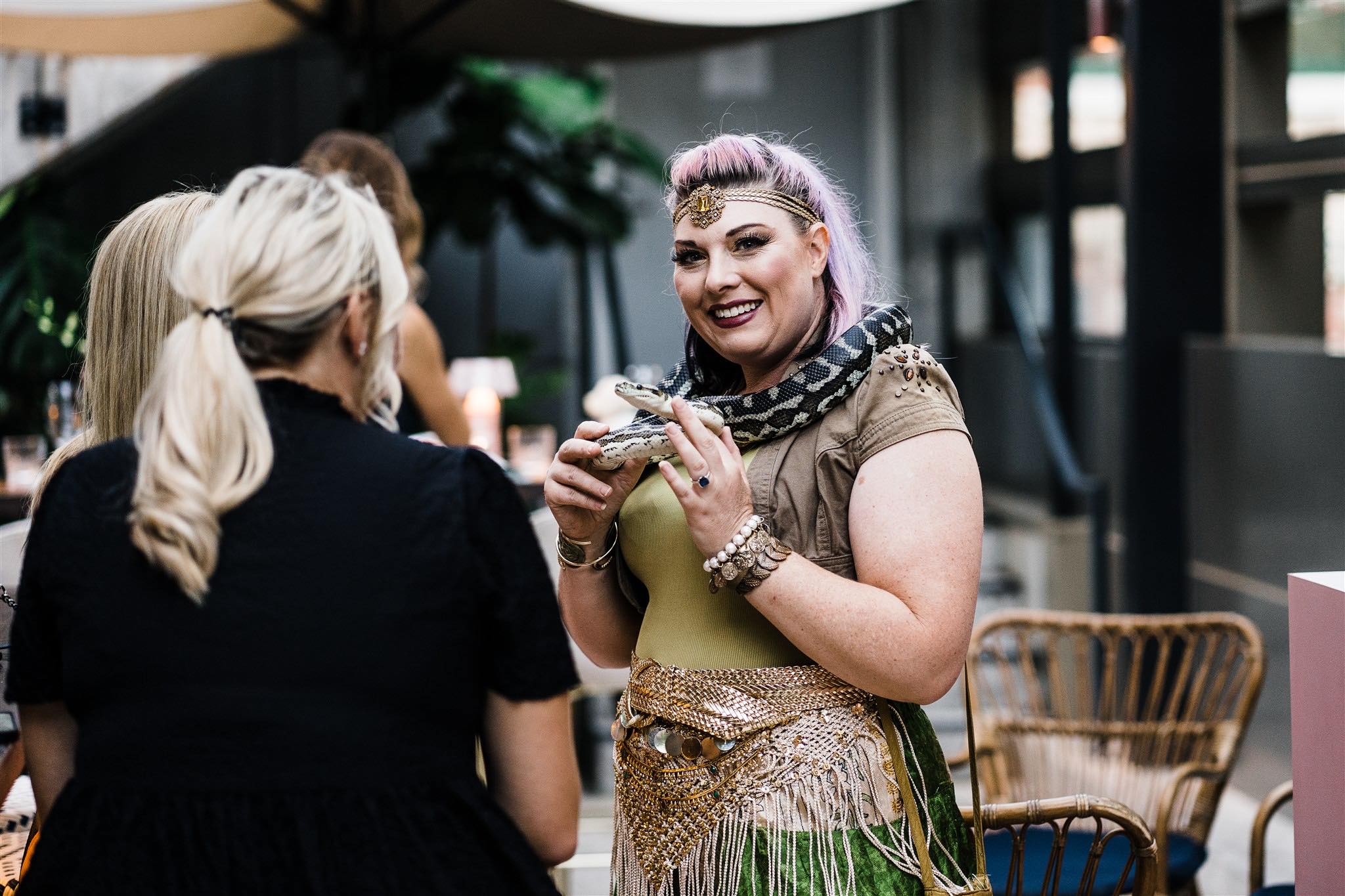 Lady Snake Charmer & Perth Reptiles, children's entertainer in Perth
