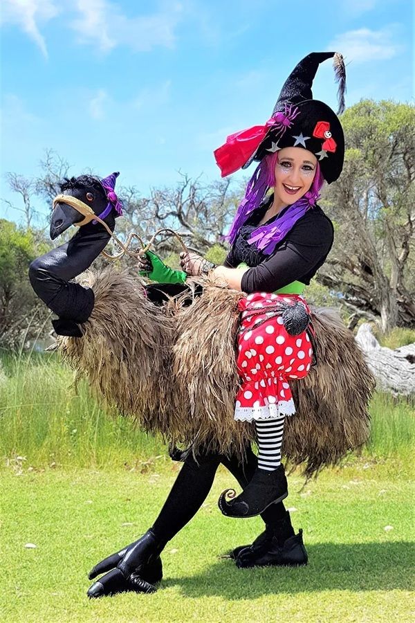 Witch Riding Emu, costume character in Perth