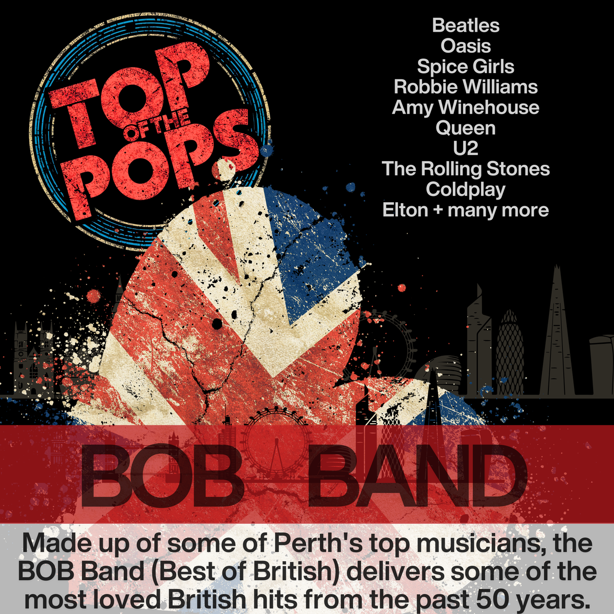 The BOB Band - Best of British, cover band in Perth