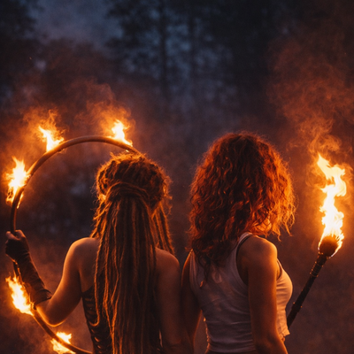 Ember & Orbit, fire performer in Perth, photo 2