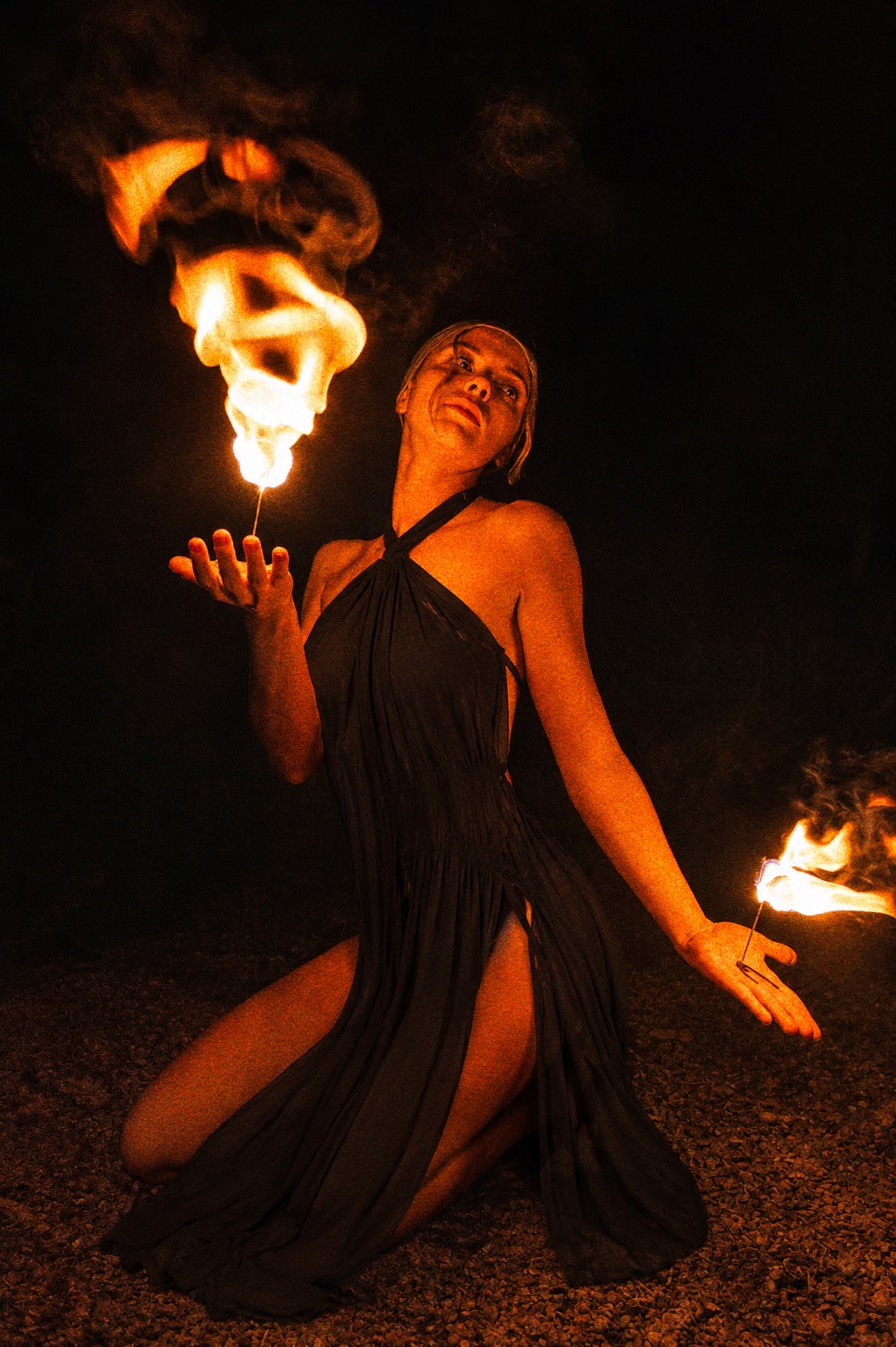 Shelby Jewel, fire performer in Perth