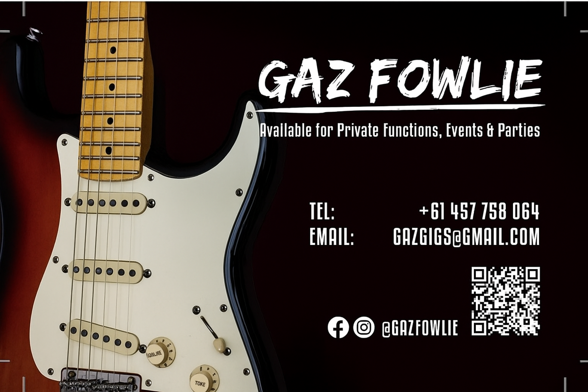 Gaz Fowlie, guitarist in Perth