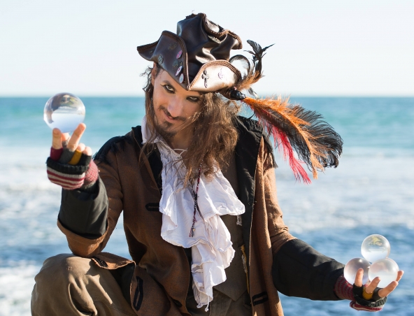 Pirateman, pirate costume character in Perth