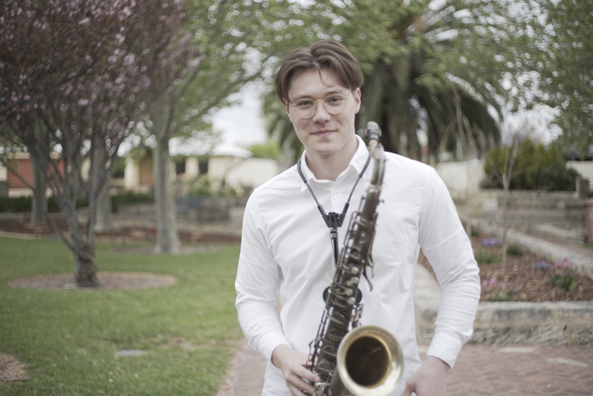 Jayden Blockley, saxophone player in Perth