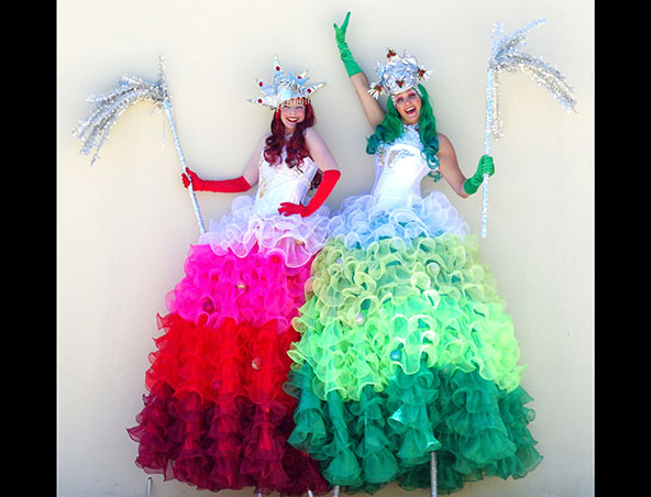 Christmas Royal Trees, stilt walker in Perth