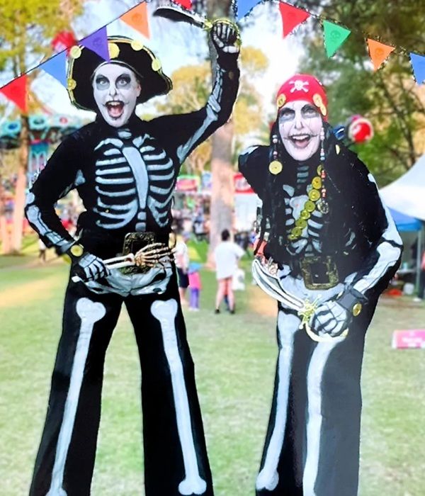 Pirate Skeletons, stilt walker in Perth