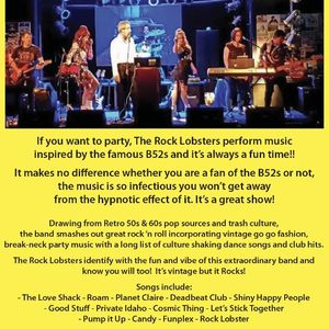 B-52’s Experience by The Rock Lobsters, tribute band in Perth