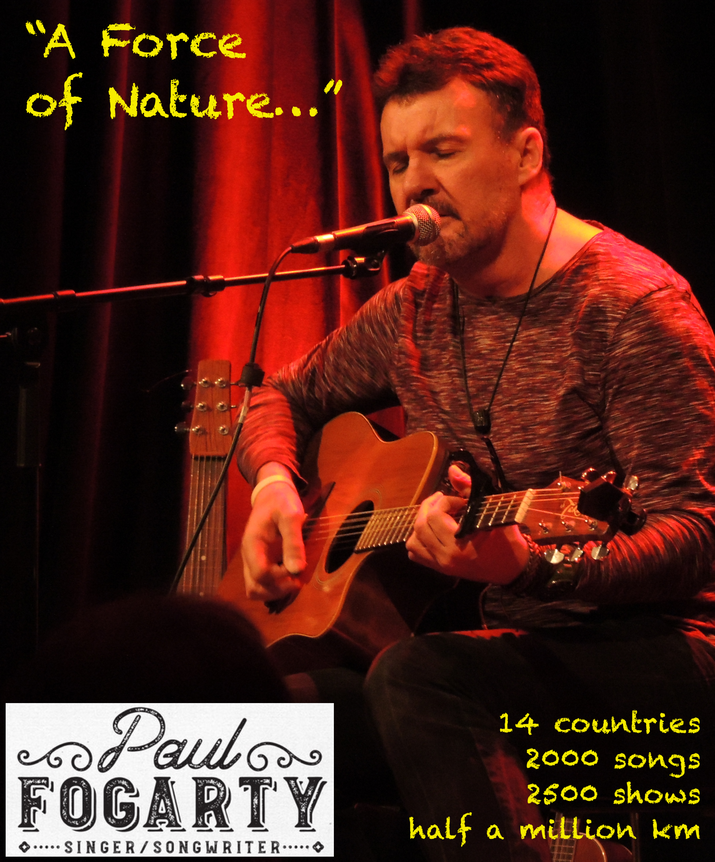 Paul Fogarty - The Wonder From Down Under, singer-songwriter in Sunshine Coast