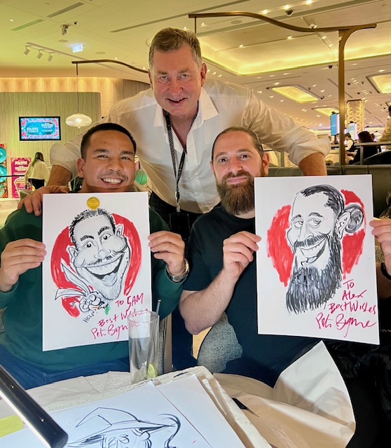 Pete Byrne, caricaturist in Sydney