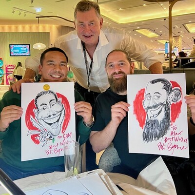 Pete Byrne, caricaturist in Sydney, photo 2