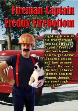 Captain Freddy Firebottom, children's costume character in Sydney