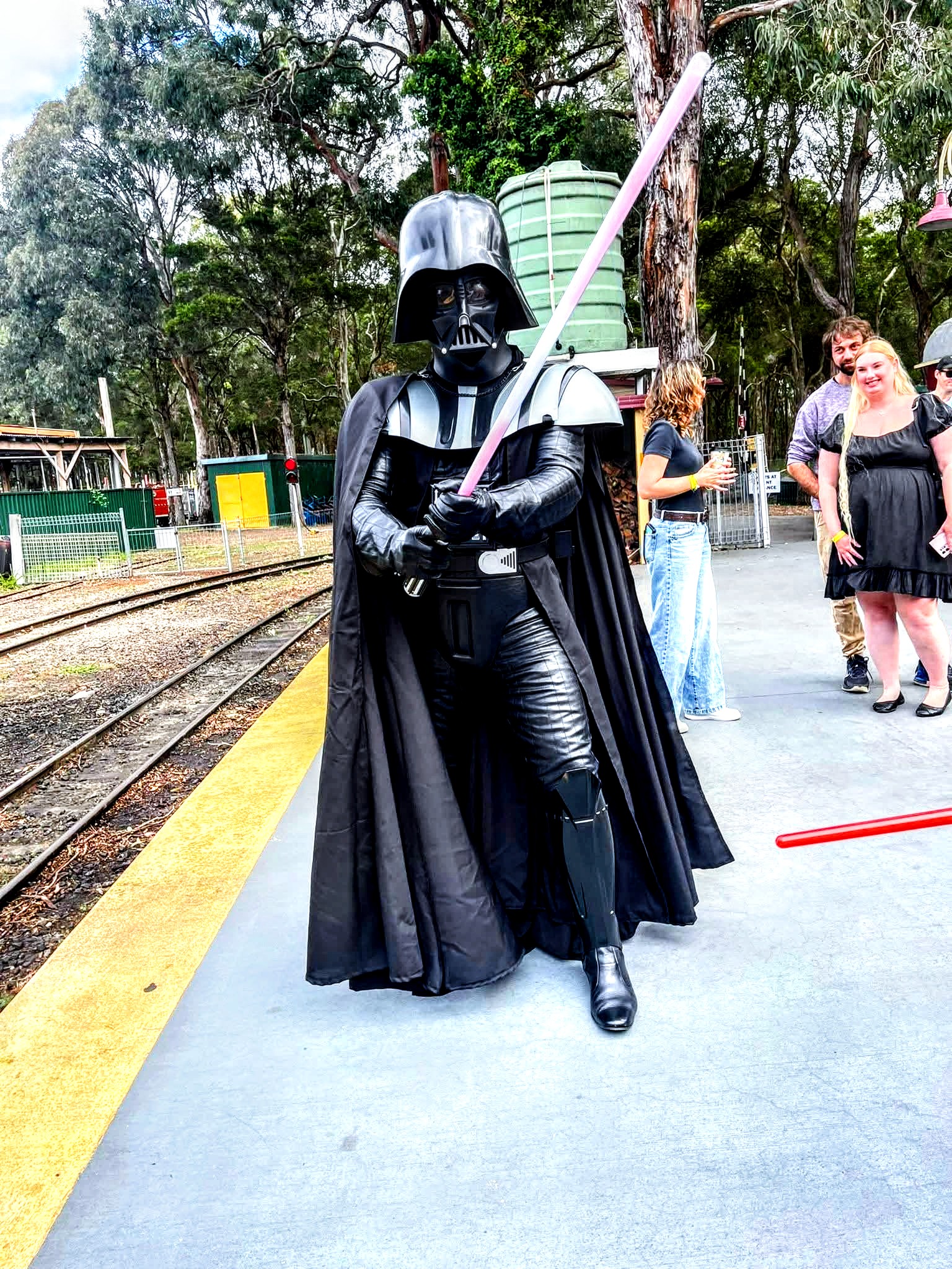 Darth Vader impersonator, costume character in Sydney