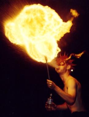 Carnivale D'Light, fire performer in Sydney
