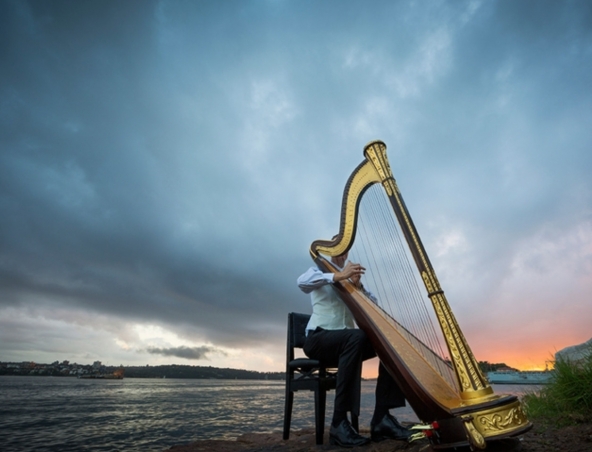 Sydney Wedding Harpist B, harp player in Sydney
