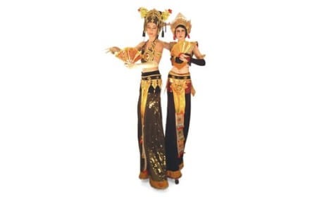 Golden Goddesses, human statue in Sydney, photo 2