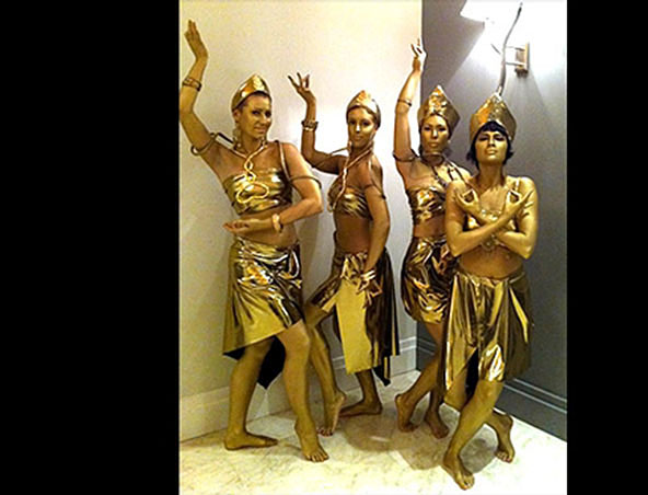 Golden Goddesses, human statue in Sydney