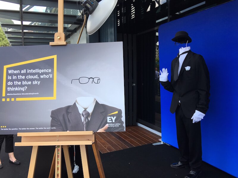 Invisible Human Statue, live in Sydney