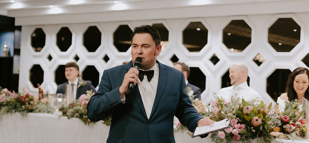 Alex Glumac, mc-master of ceremonies in Sydney