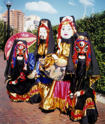 Oriental Mask Ensemble, roving entertainer in Sydney, photo 2
