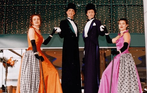 High Society, stilt walker in Sydney