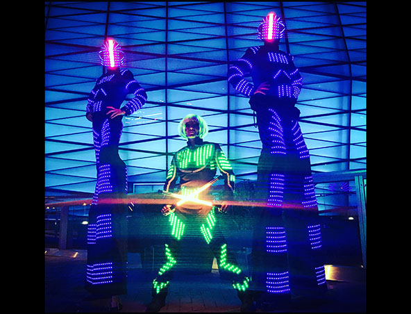 LED Robots, stilt walker in Sydney, photo 2