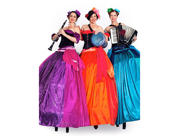 Musical Maidens, stilt walker in Sydney