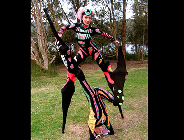 Stilt Acro Cats, stilt walker in Sydney