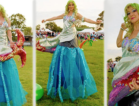 Stilt Mermaid, stilt walker in Sydney