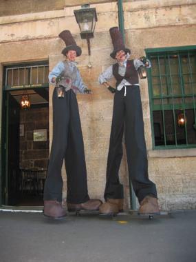 The Chimbleys, stilt walker in Sydney