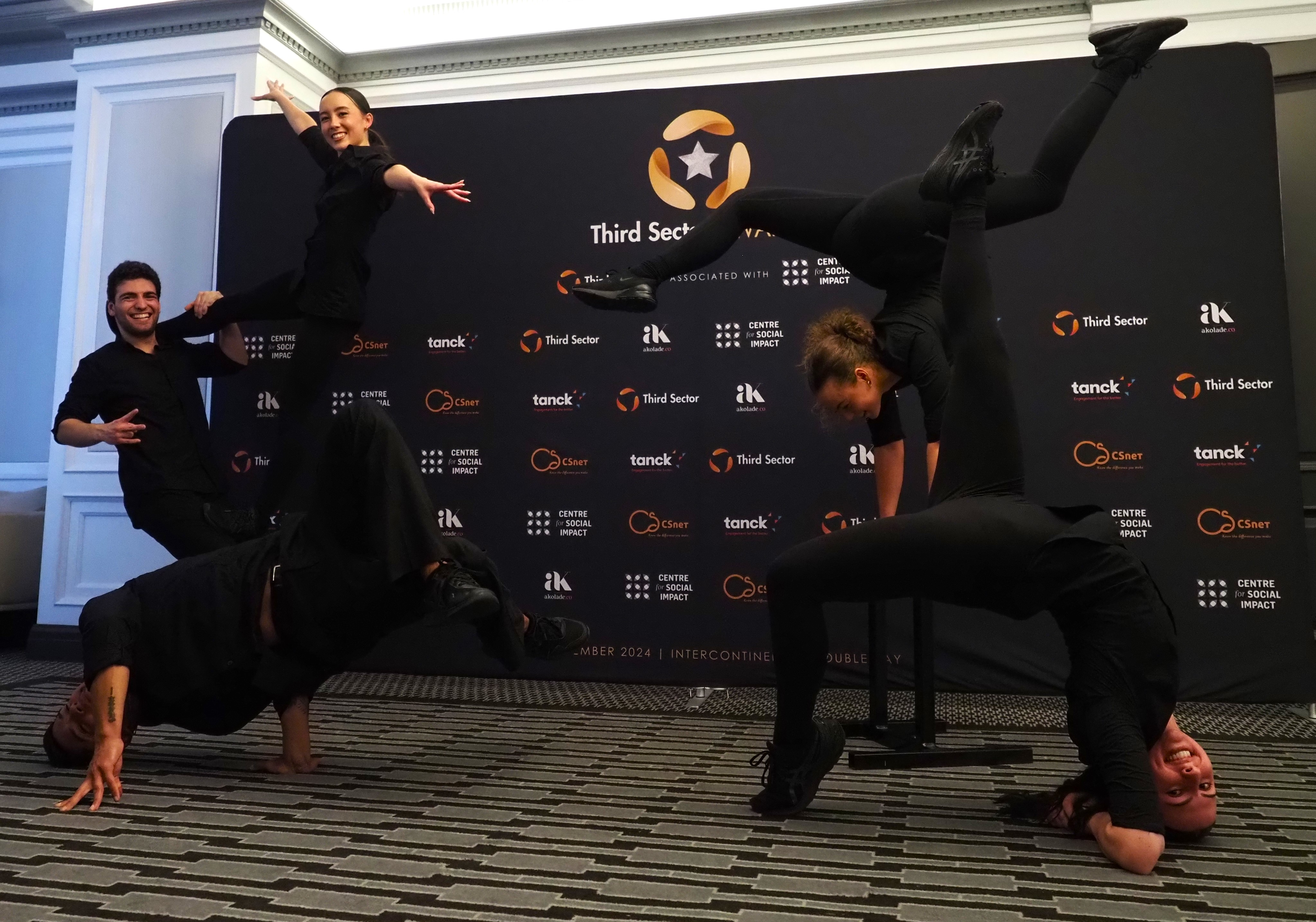 Hype Undercover Waiters Stunt Show, acrobat in Sydney